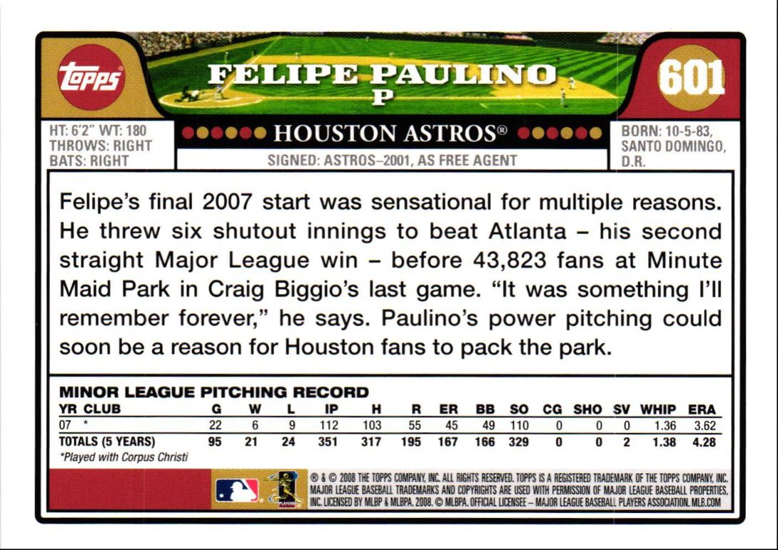 2008 Topps Felipe Paulino