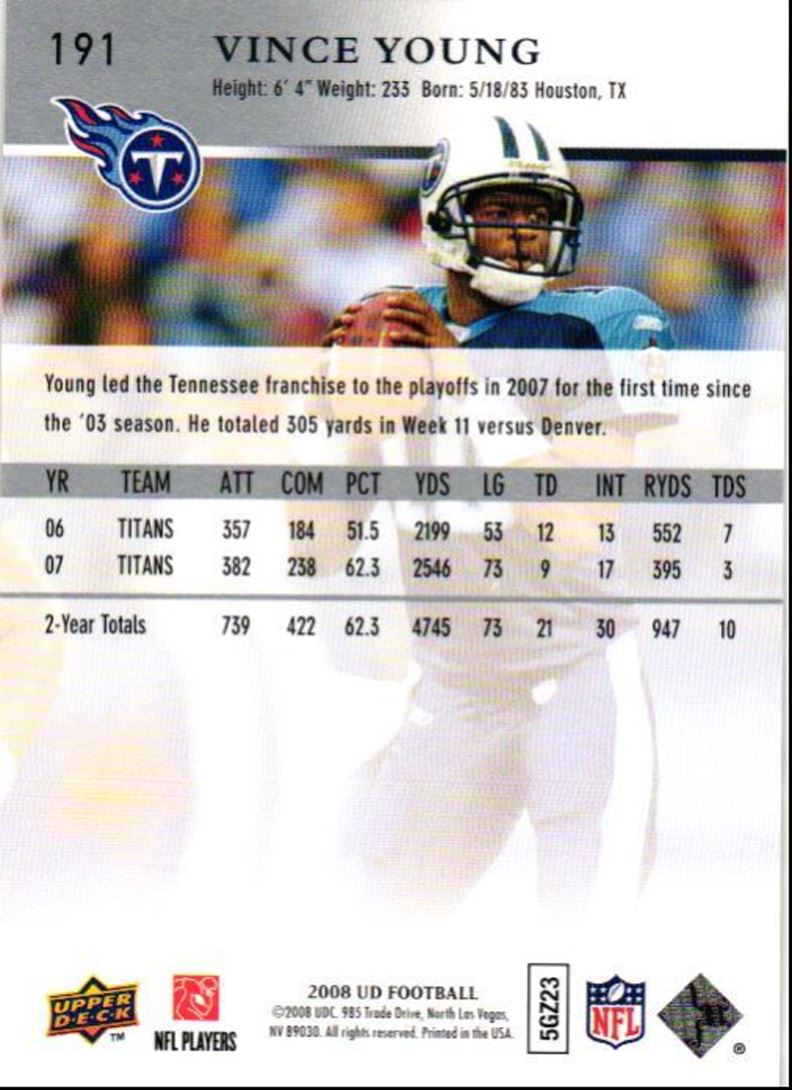 2008 Upper Deck Vince Young