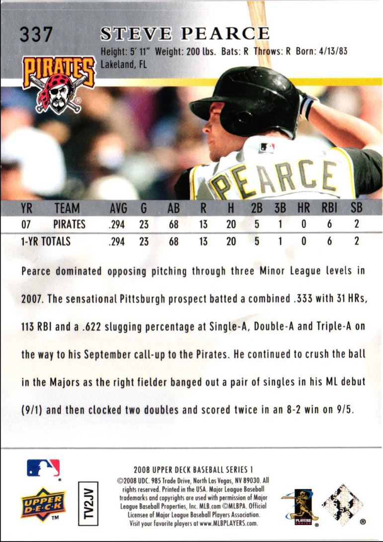 2008 Upper Deck Steve Pearce