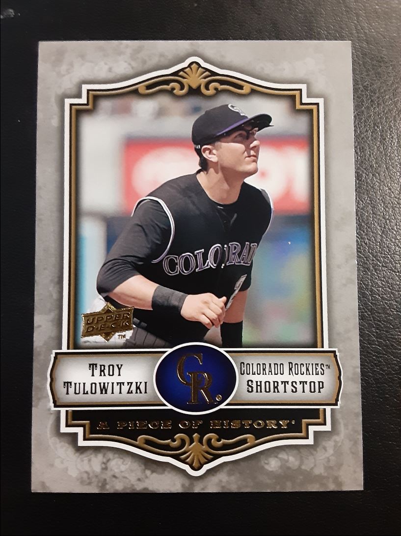 2008 Upper Deck A Piece of History Troy Tulowitzki