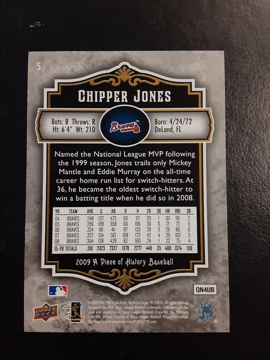 2008 Upper Deck A Piece of History Chipper Jones