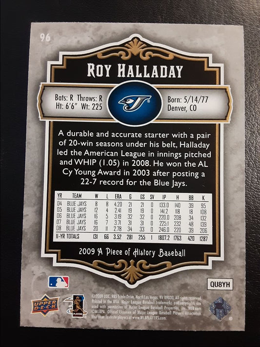 2008 Upper Deck A Piece of History Roy Halladay