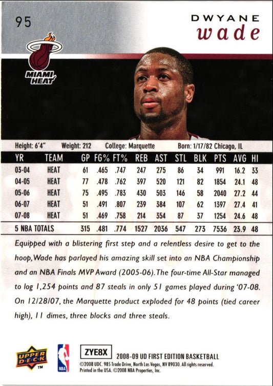 2008 Upper Deck First Edition Dwyane Wade