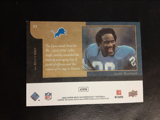 2008 Upper Deck Masterpieces Billy Sims