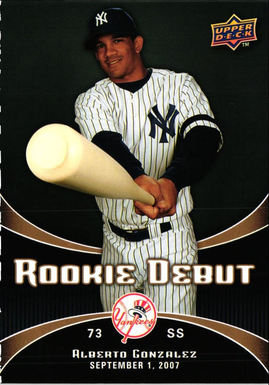 2008 Upper Deck Rookie Debut Alberto Gonzalez