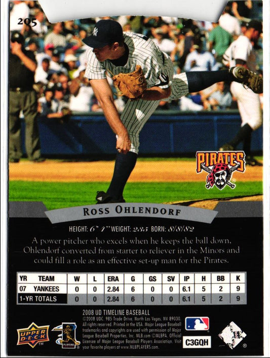 2008 Upper Deck Timeline Ross Ohlendorf