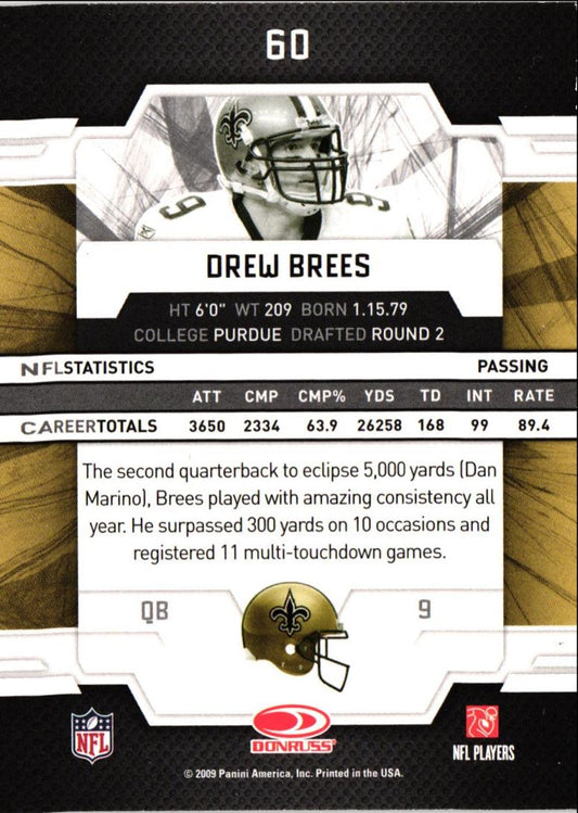 2009 Donruss Elite Drew Brees