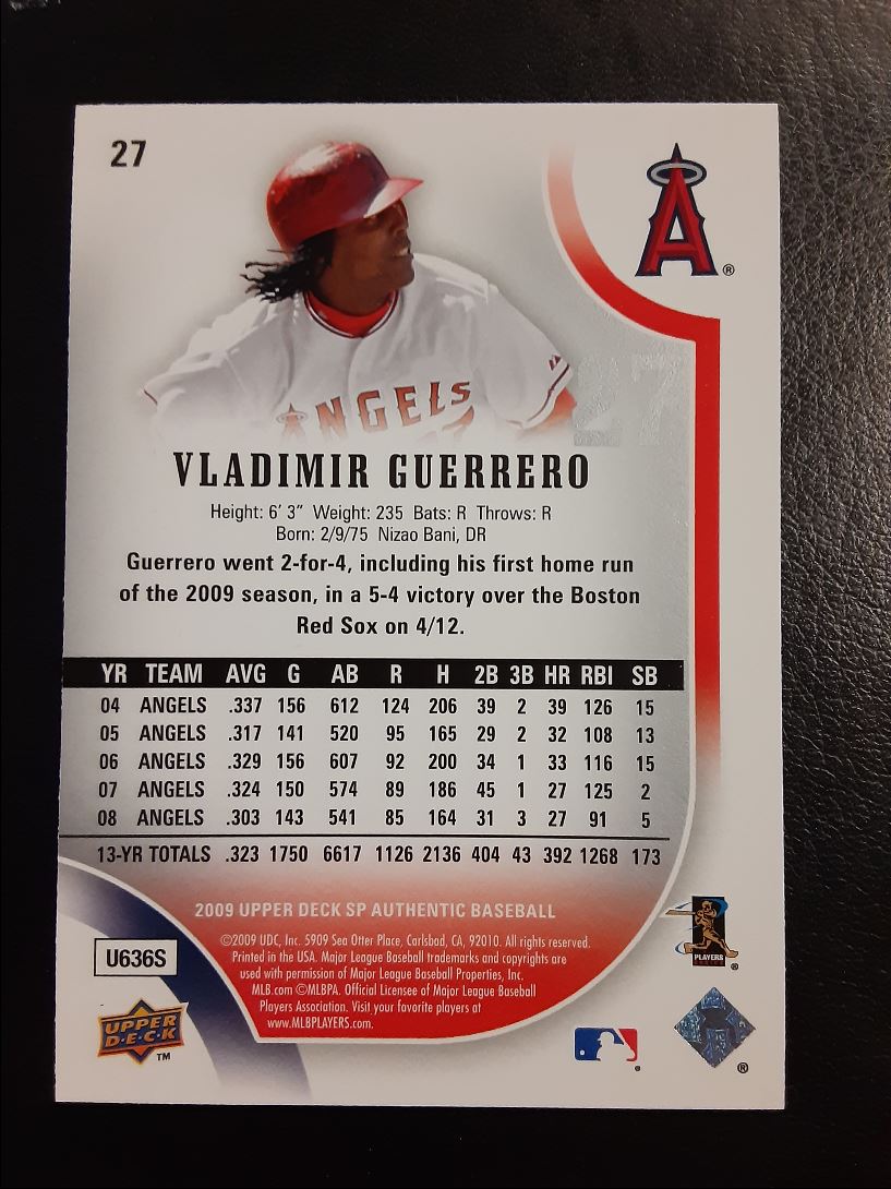 2009 SP Authentic Vladimir Guerrero