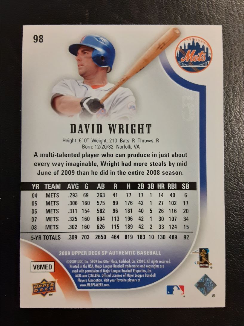 2009 SP Authentic David Wright