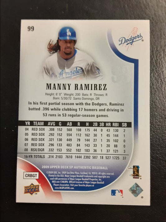 2009 SP Authentic Manny Ramirez