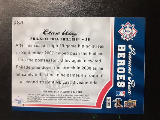 2009 SP Authentic Pennant Run Heroes Chase Utley