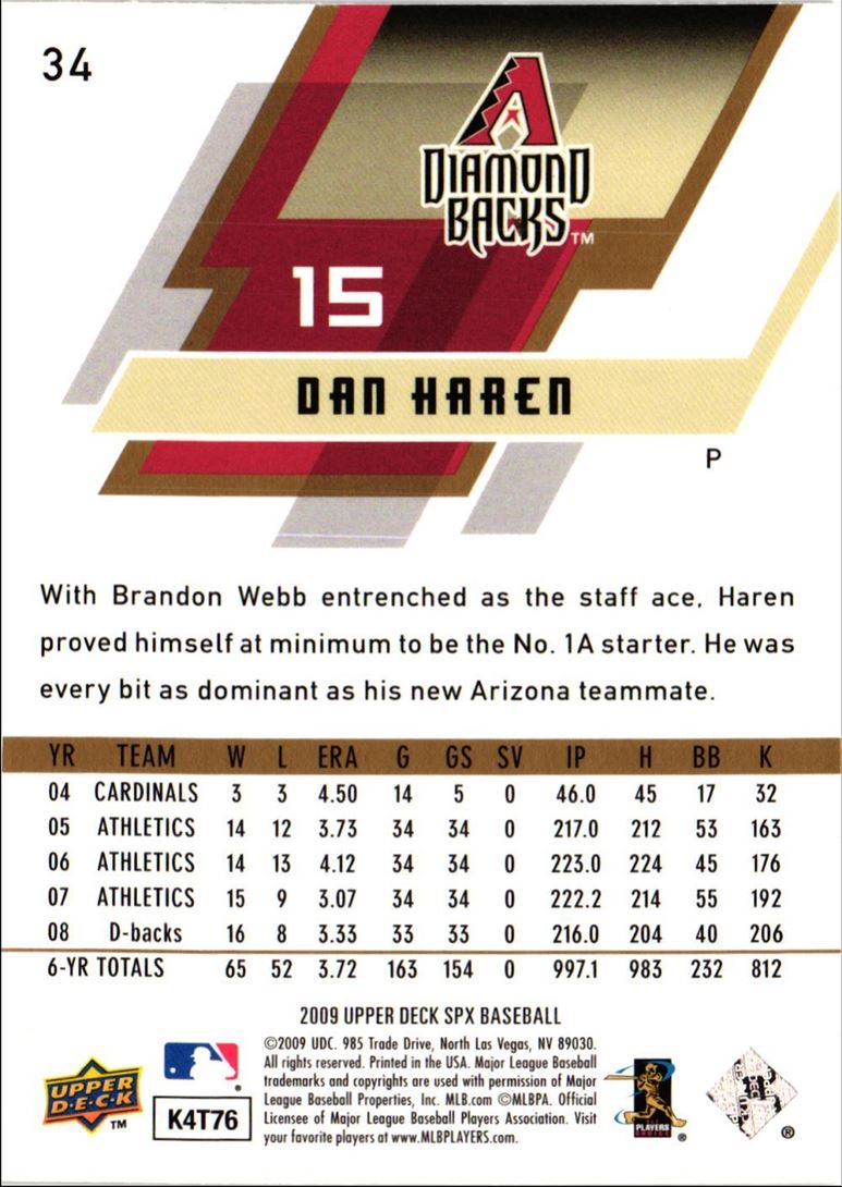 2009 SPx Dan Haren