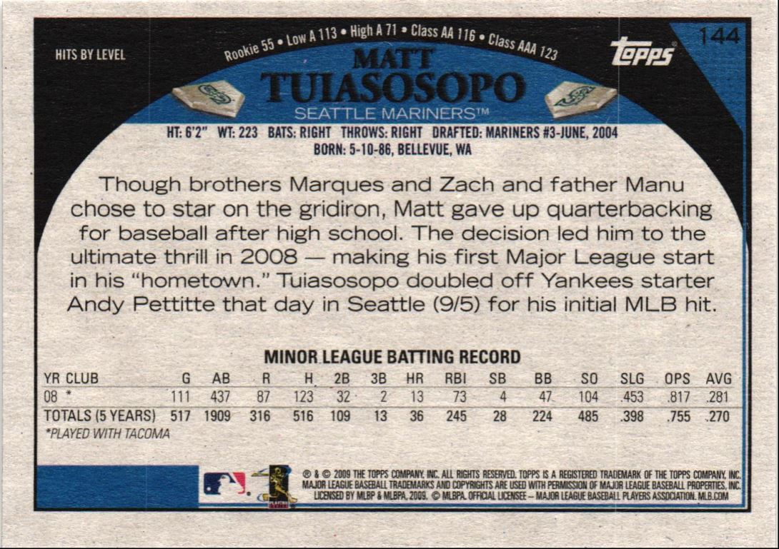 2009 Topps Matt Tuiasosopo