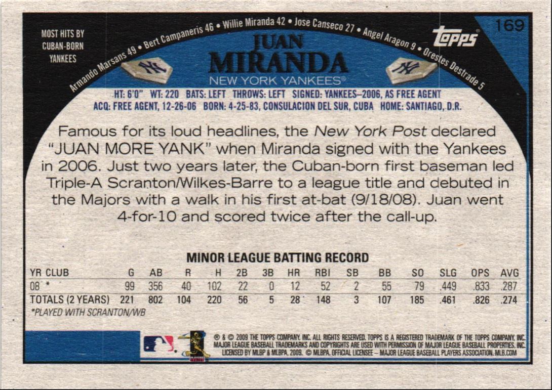 2009 Topps Juan Miranda