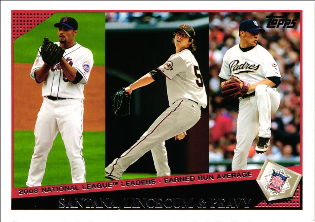 2009 Topps Johan Santana/Tim Lincecum/Jake Peavy