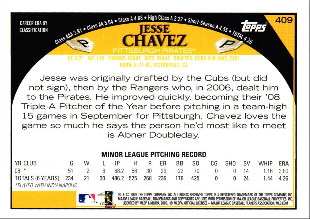 2009 Topps Jesse Chavez