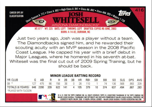 2009 Topps Josh Whitesell