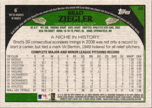 2009 Topps Brad Ziegler