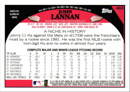 2009 Topps John Lannan