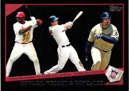 2009 Topps Black Ryan Howard/David Wright/Adrian Gonzalez