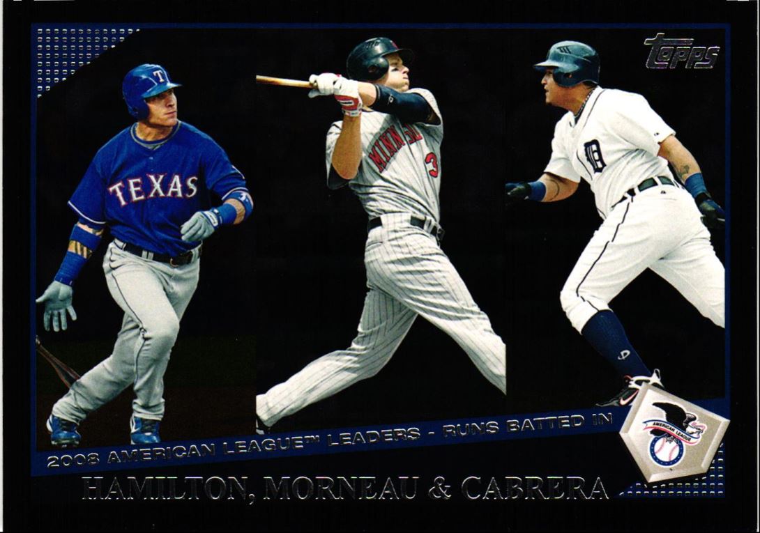 2009 Topps Black Josh Hamilton/Justin Morneau/Miguel Cabrera