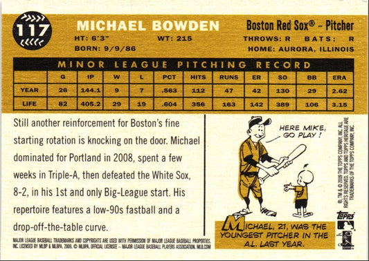 2009 Topps Heritage Michael Bowden