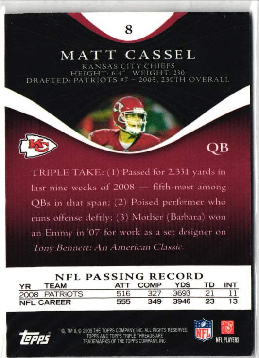 2009 Topps Triple Threads Platinum Matt Cassel