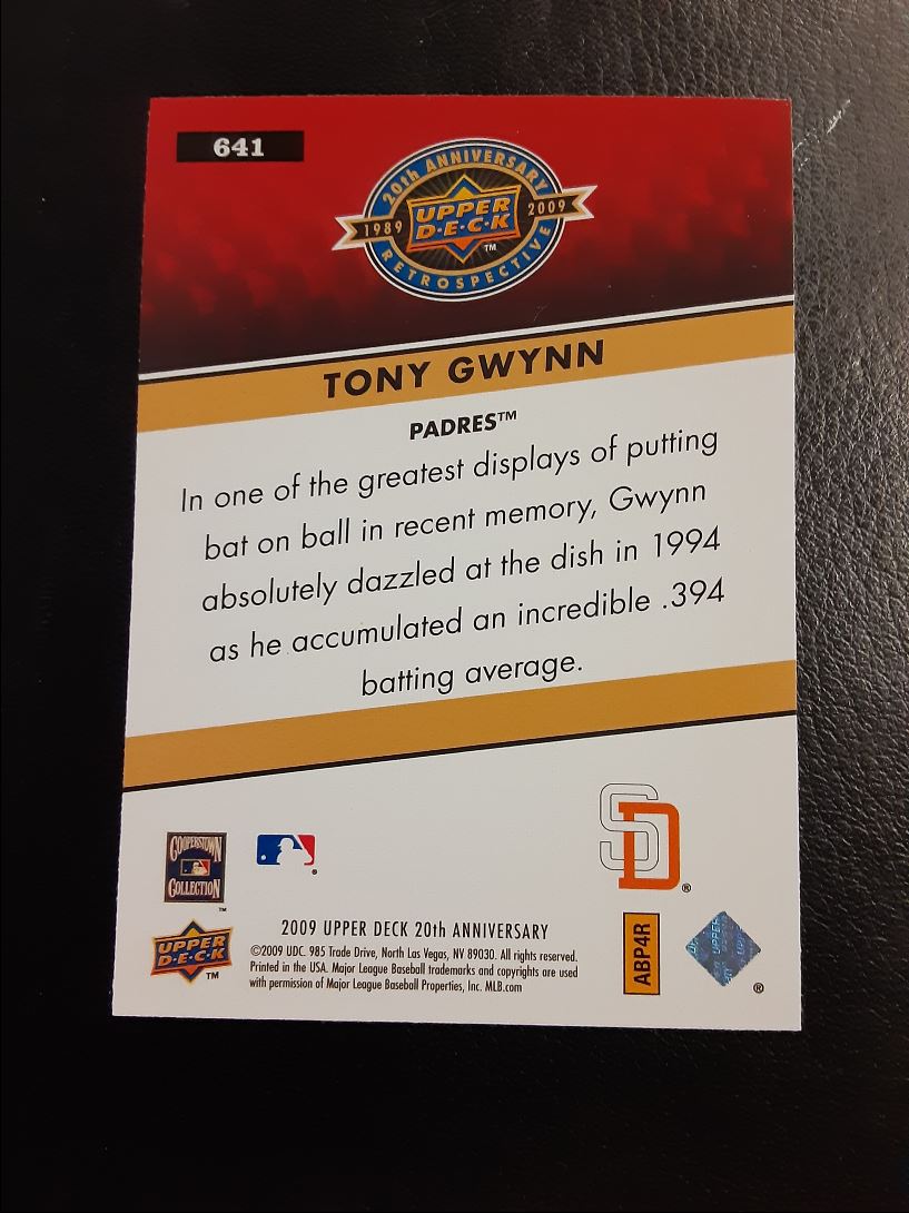 2009 Upper Deck 20th Anniversary Tony Gwynn Jr.