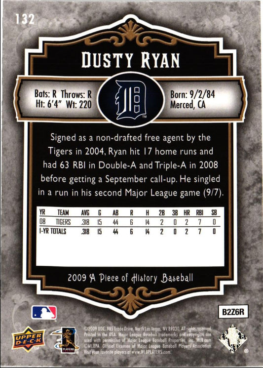 2009 Upper Deck A Piece of History Dusty Ryan