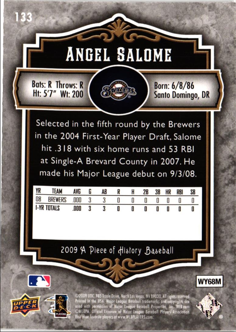 2009 Upper Deck A Piece of History Angel Salome