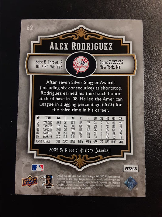 2009 Upper Deck A Piece of History Alex Rodriguez