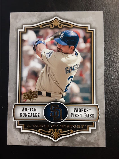 2009 Upper Deck A Piece of History Adrian Gonzalez