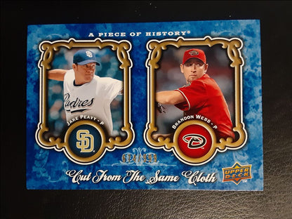 2009 Upper Deck A Piece of History Cut From the Same Cloth Jake Peavy / Brandon Webb