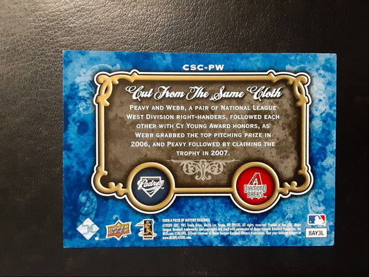 2009 Upper Deck A Piece of History Cut From the Same Cloth Jake Peavy / Brandon Webb