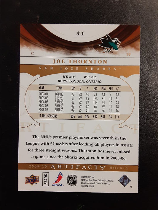 2009 Upper Deck Artifacts Joe Thornton