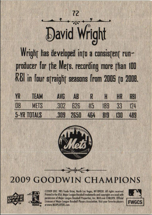 2009 Upper Deck Goodwin Champions David Wright