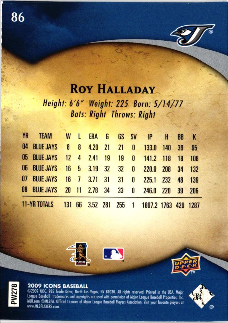 2009 Upper Deck Icons Roy Halladay