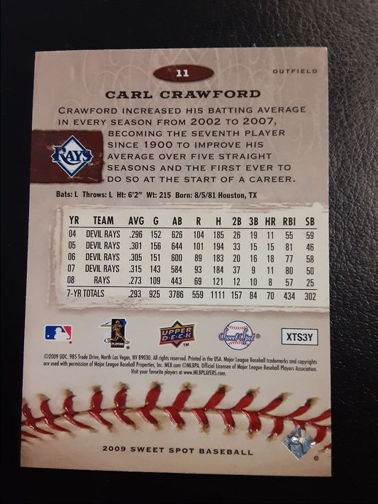 2009 Upper Deck Sweet Spot Carl Crawford