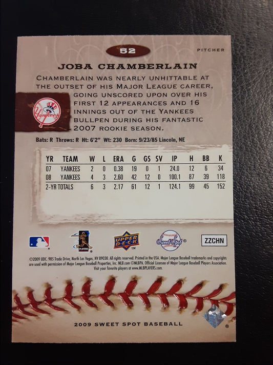 2009 Upper Deck Sweet Spot Joba Chamberlain