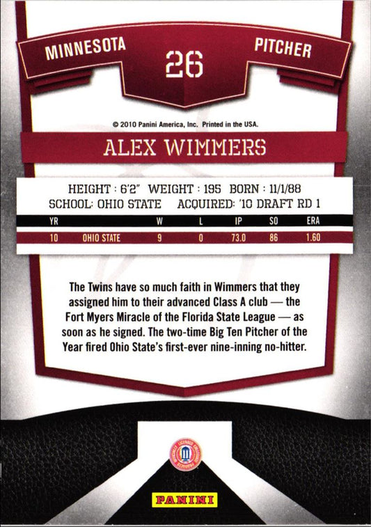 2010 Donruss Elite Extra Edition Alex Wimmers