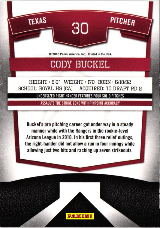 2010 Donruss Elite Extra Edition Cody Buckel