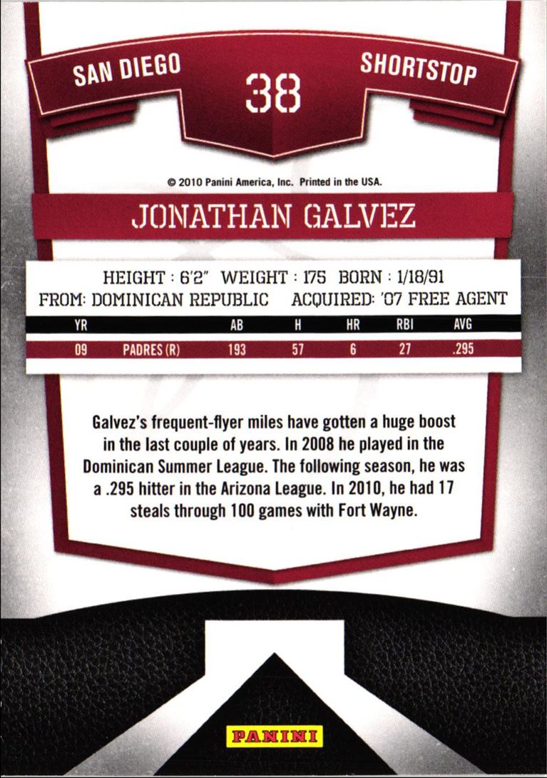 2010 Donruss Elite Extra Edition Jonathan Galvez