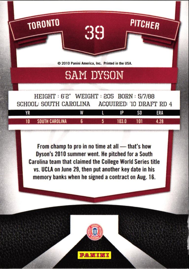 2010 Donruss Elite Extra Edition Sam Dyson