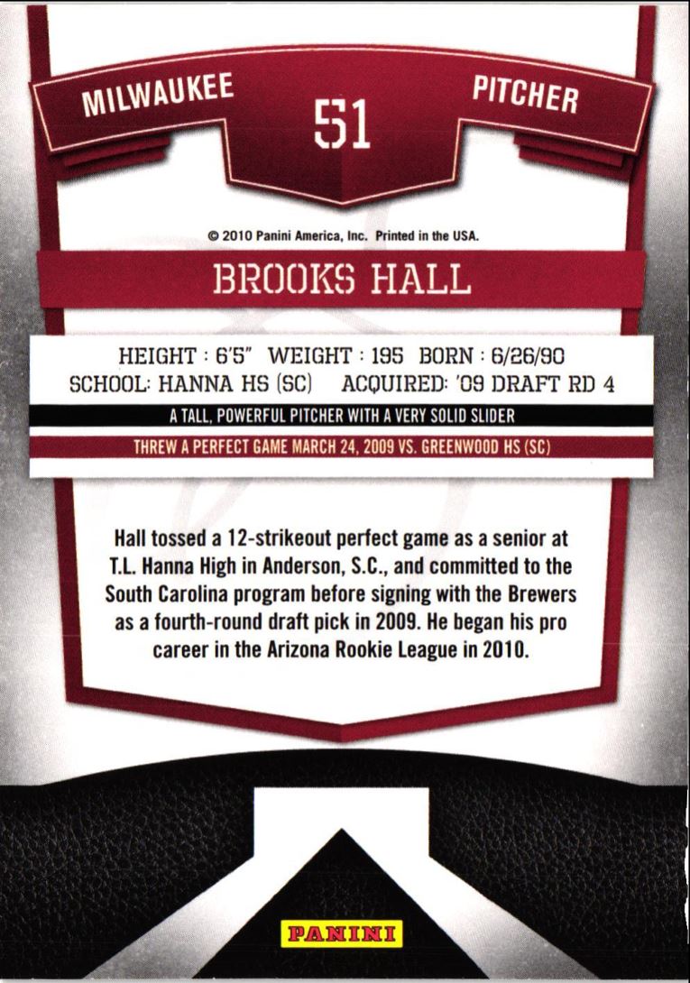 2010 Donruss Elite Extra Edition Brooks Hall