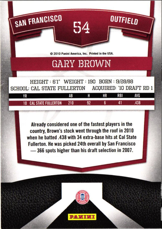 2010 Donruss Elite Extra Edition Gary Brown