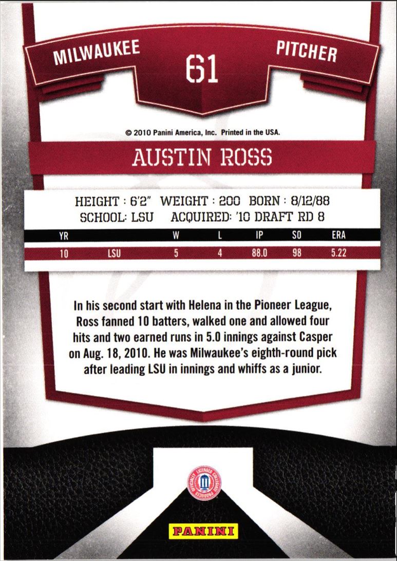 2010 Donruss Elite Extra Edition Austin Ross