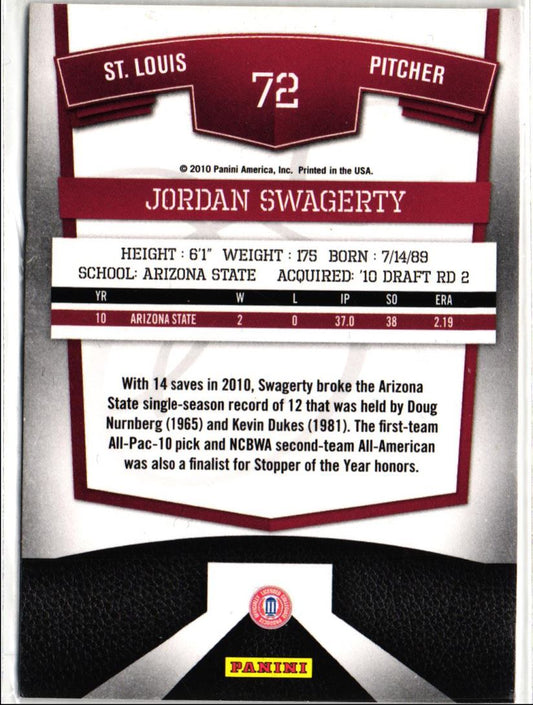 2010 Donruss Elite Extra Edition Jordan Swagerty