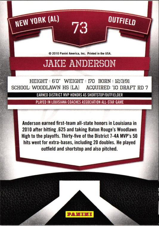 2010 Donruss Elite Extra Edition Jake Anderson