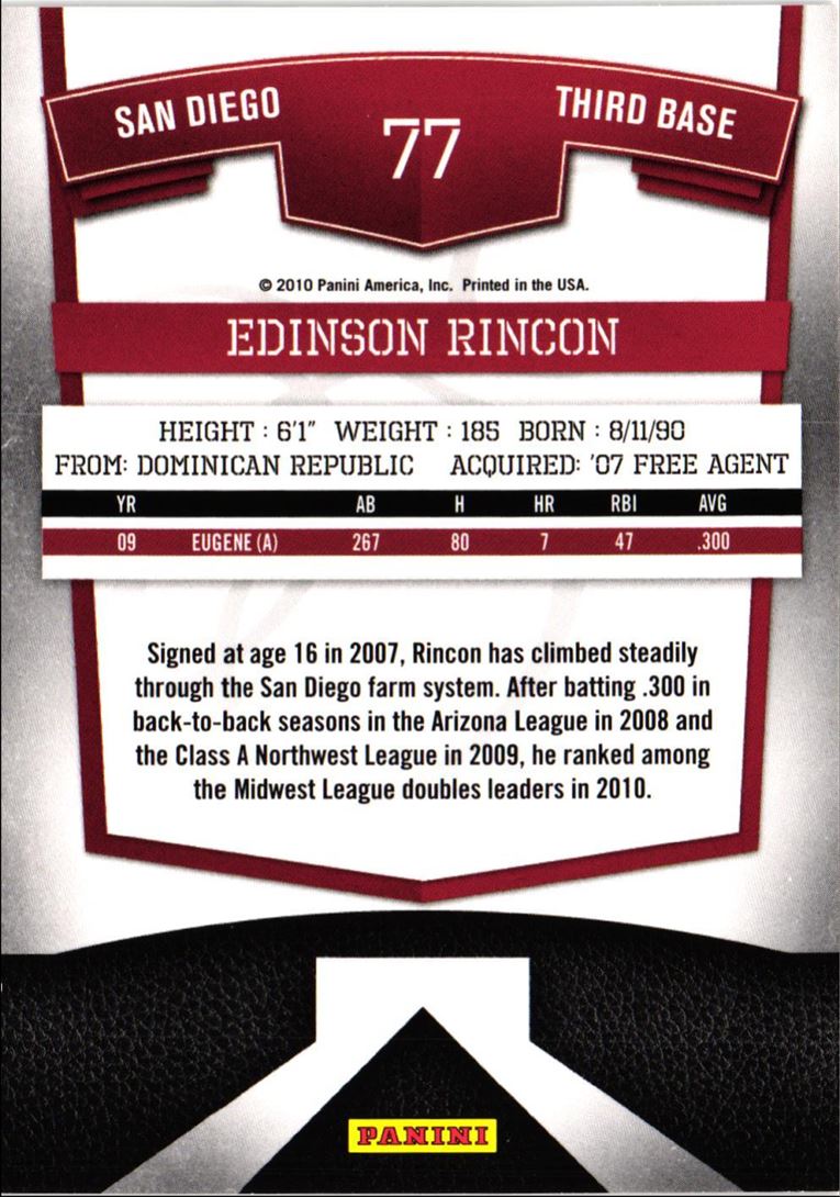 2010 Donruss Elite Extra Edition Edinson Rincon