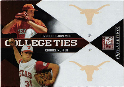 2010 Donruss Elite Extra Edition College Ties Brandon Workman/Chance Ruffin